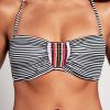 MELT TOP bandeau irregular stripe