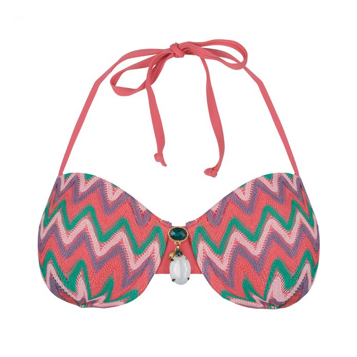 BOHO Exclusive Bandeau Aztec Coral