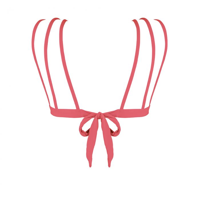 BOHO bikini's 2017 - Top - achterkant - iconic triangel - coral