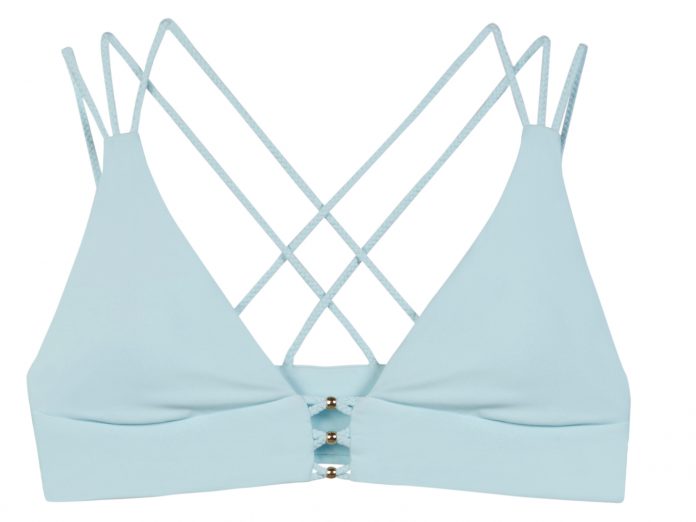 PILYQ BRAIDED bikinitop bandeau cabana blue