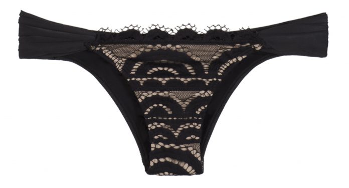PILYQ LACE bikinibroekje teeny midnight gold