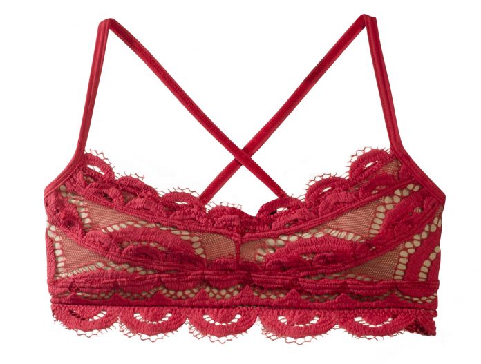 PILYQ LACE bikinitop bandeau rouge