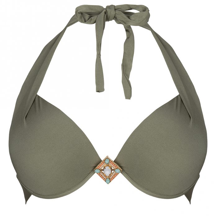 BOHO bikini Supreme halter olive groen