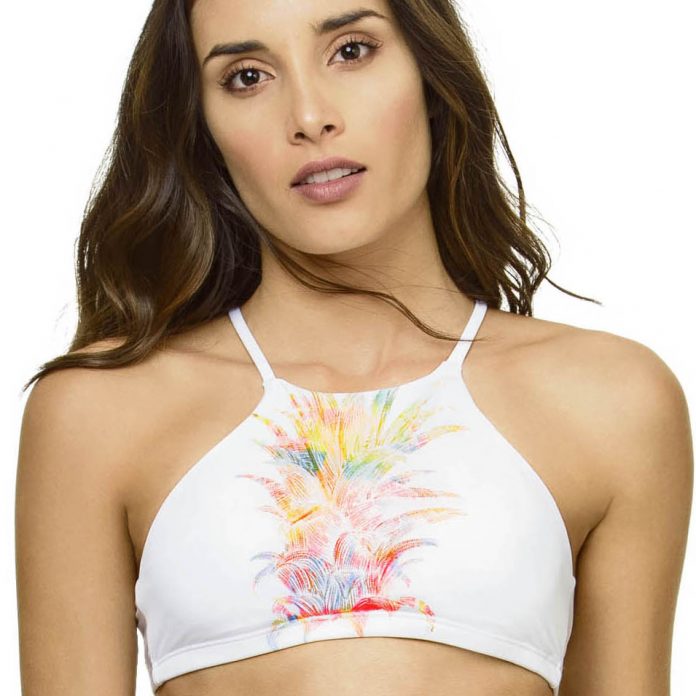 PILYQ HUDSON bikinitop high neck wit