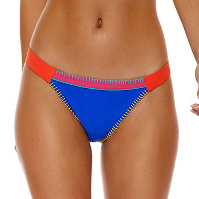 banana moon teknicolor bikini broekje donker blauw trendy zomer 2018