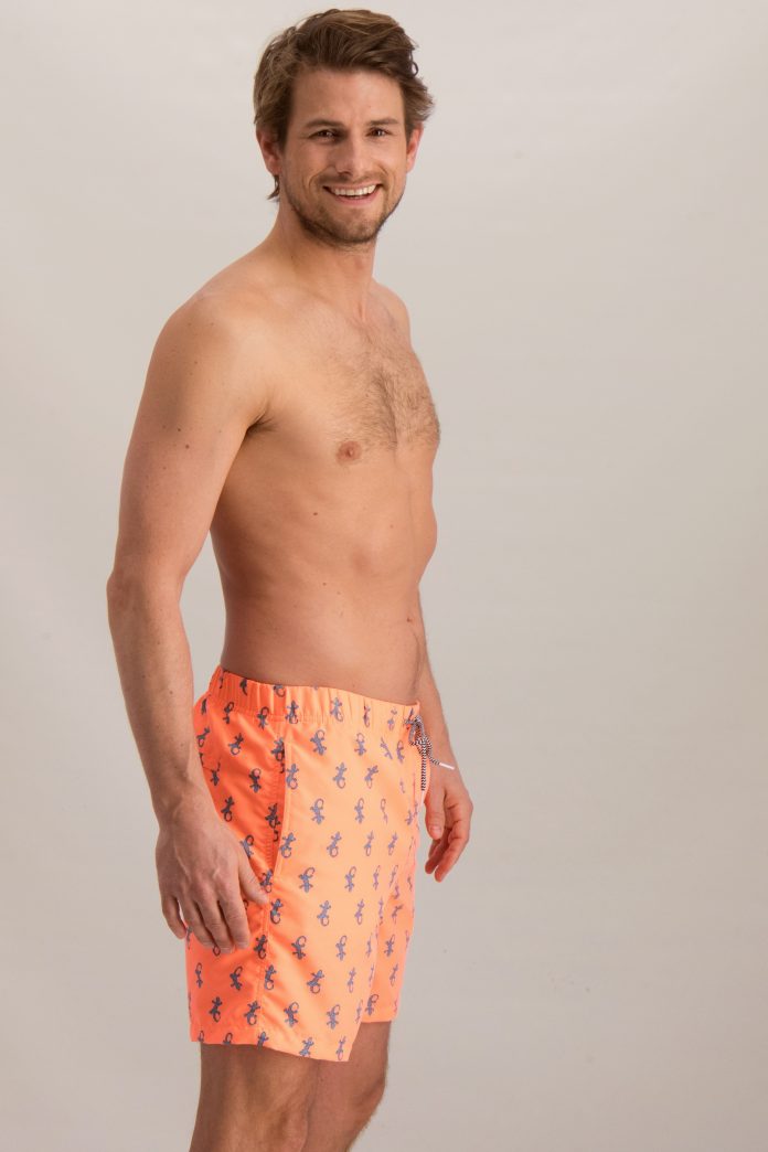 SHIWI zwembroek collectie 2018 heren short gekko oranje zijkant
