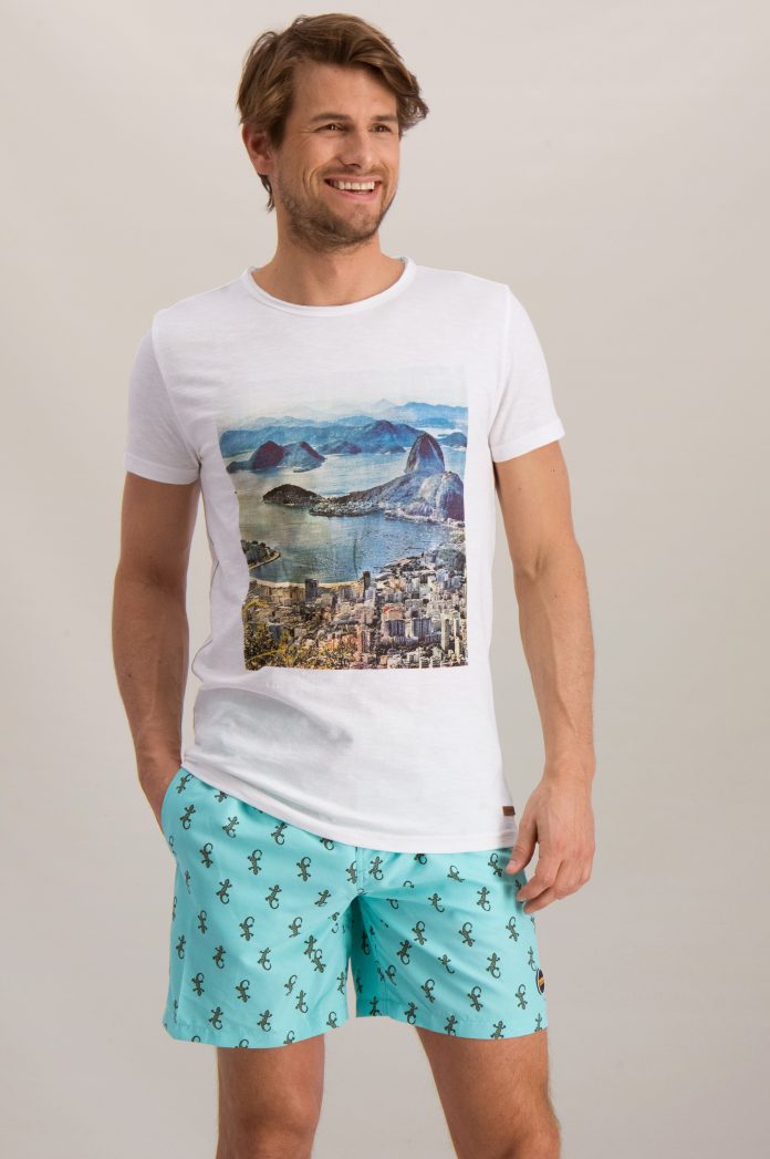 SHIWI ZWEMSHORT gekko BLAUW