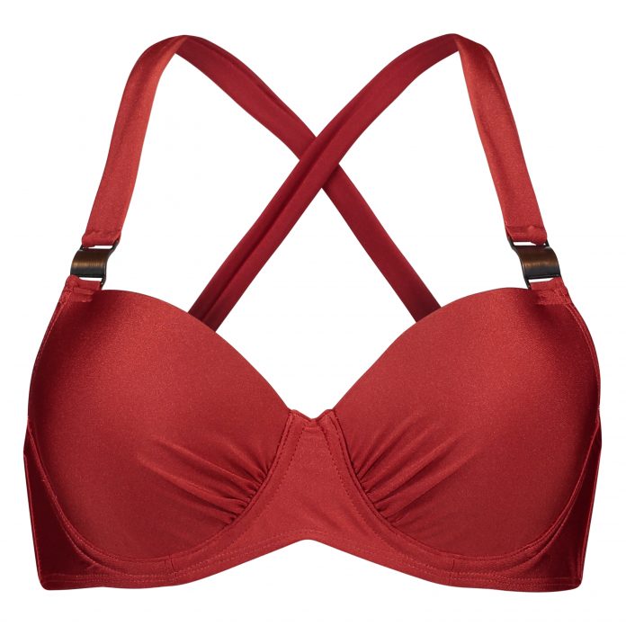 SHIWI CASTAWAY PADDED WIRE bikinitop ROOD