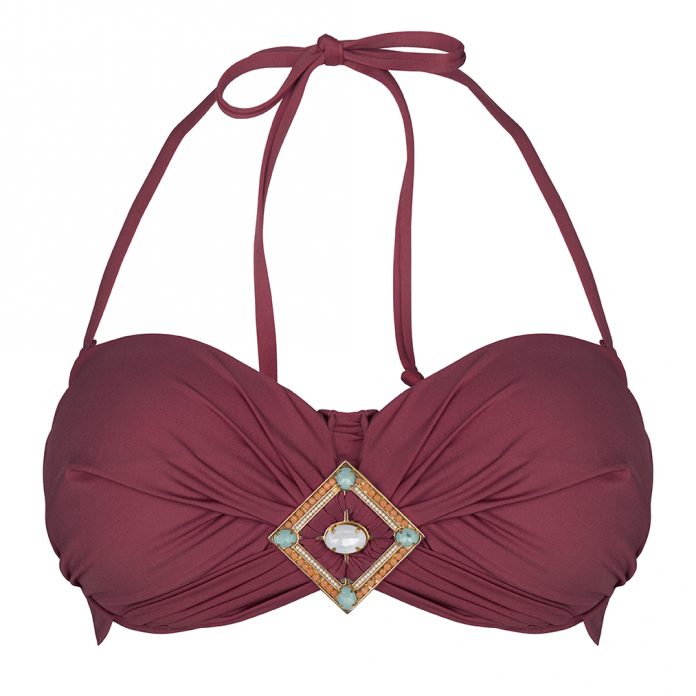 BOHO-bikini-2018-Bohemian-bandeau-aubergine-paars trendy zomer 2018