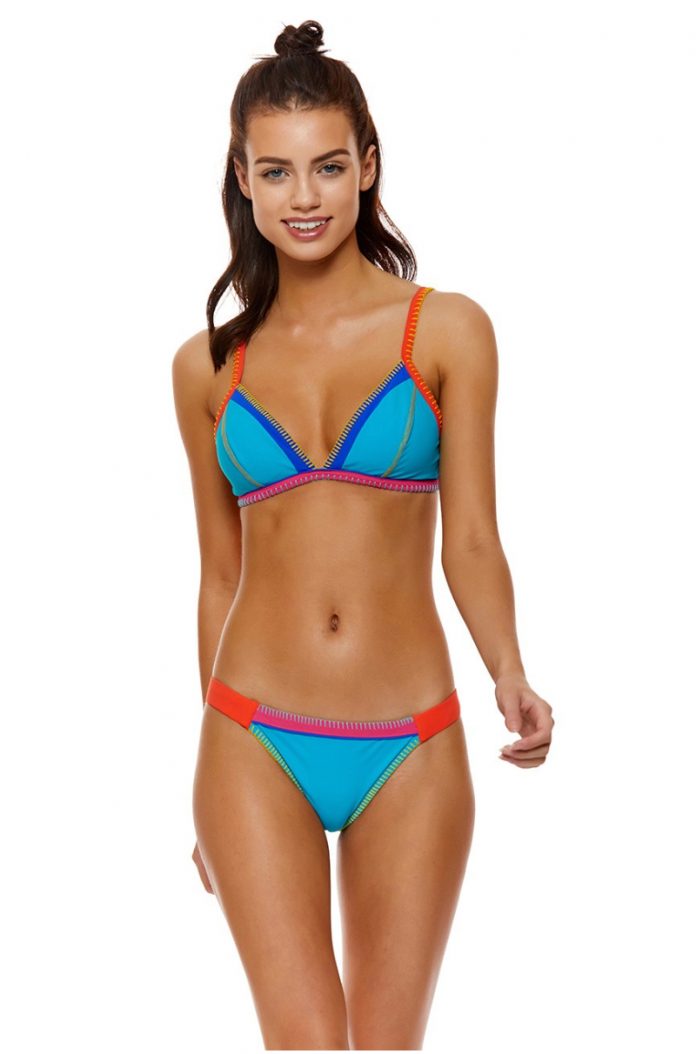 BANANA MOON TAEKO TEKNICOLOR bikinitop blauw