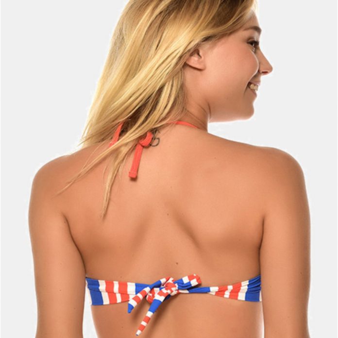 BANANA MOON LOCALSTRIPE MACAO bikinitop bandeau blauw/oranje