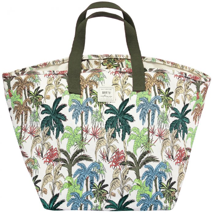 BARTS Juno katoenen shopper palmbomenprint - gekleurd