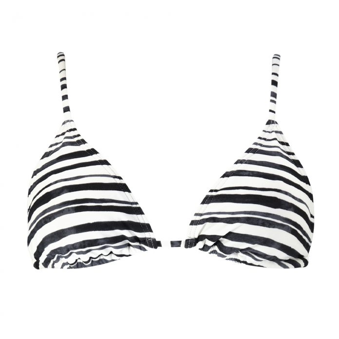 BARTS Skye stripe triangeltop - zwart/wit