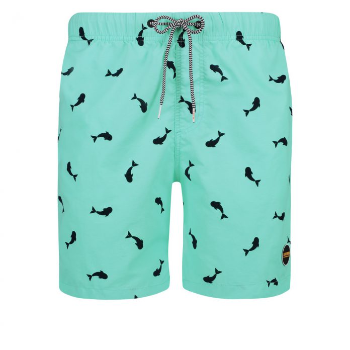 SHIWI whale ZWEMSHORT - GROEN