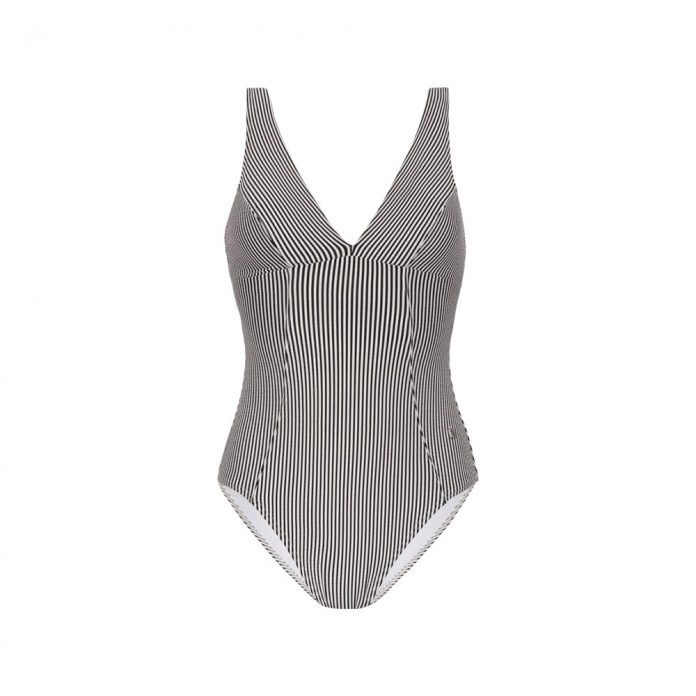 BEACHLIFE BADPAK CLASSY STREEP - ZWART/WIT
