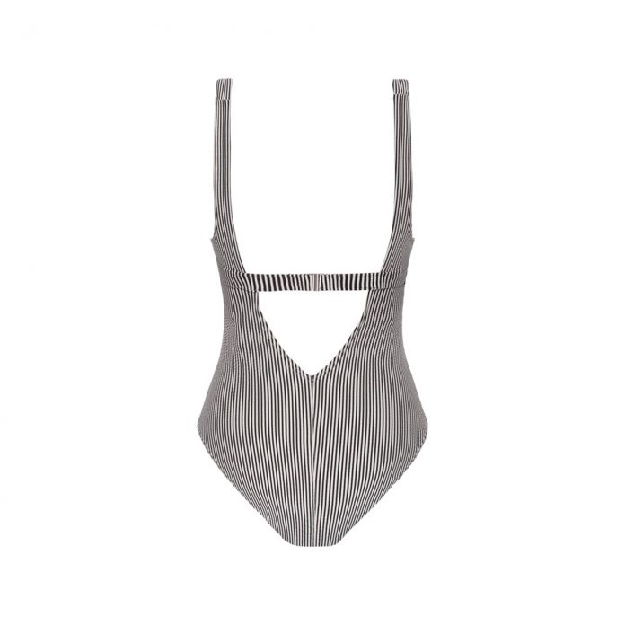 BEACHLIFE BADPAK CLASSY STREEP - ZWART/WIT
