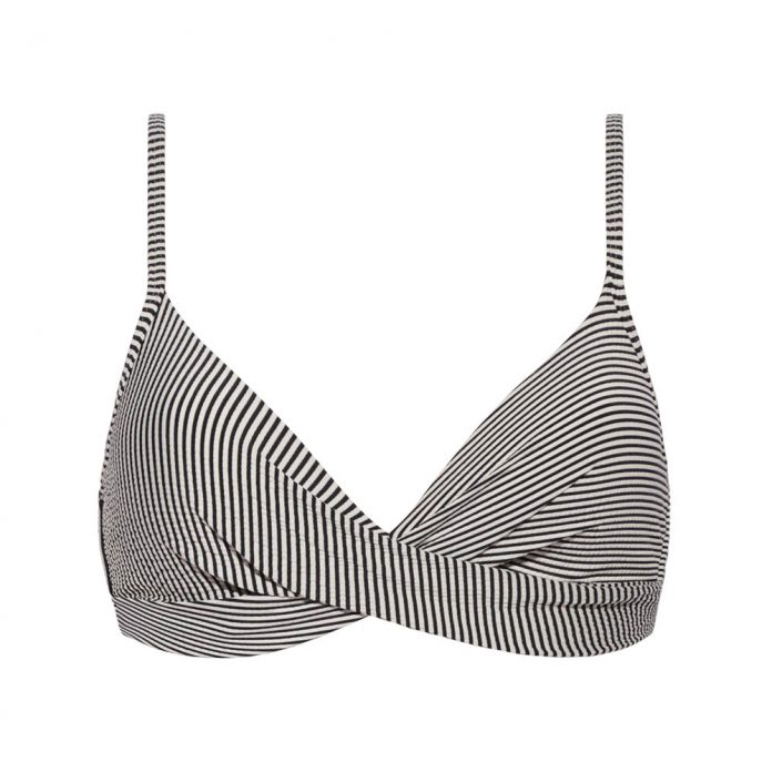 BEACHLIFE BIKINITOP CLASSY TWIST STREEP - ZWART/WIT
