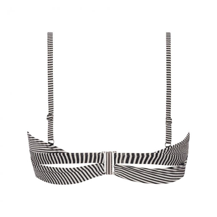 BEACHLIFE BIKINITOP CLASSY TWIST STREEP - ZWART/WIT