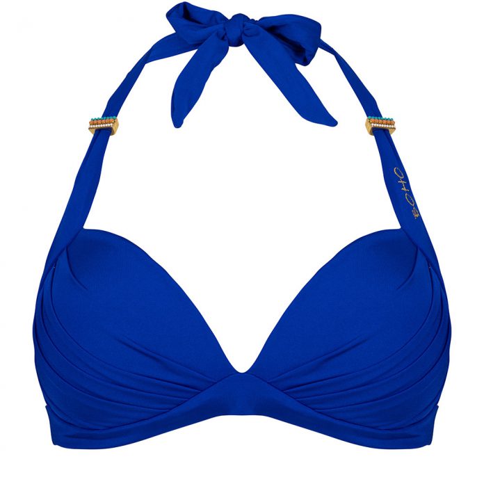 BOHO HALTERTOP LUSTROUS LAPIZ - BLAUW
