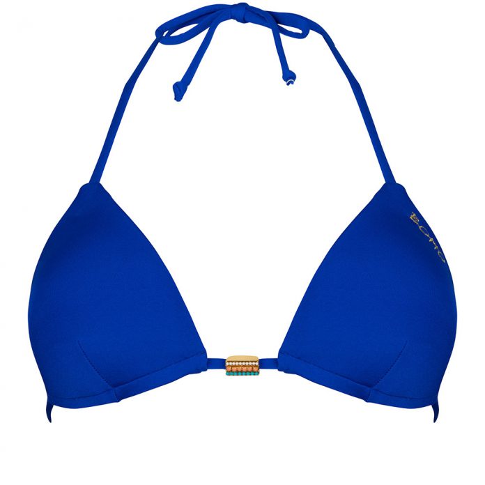 BOHO TRIANGELTOP STUNNING LAPIZ - BLAUW