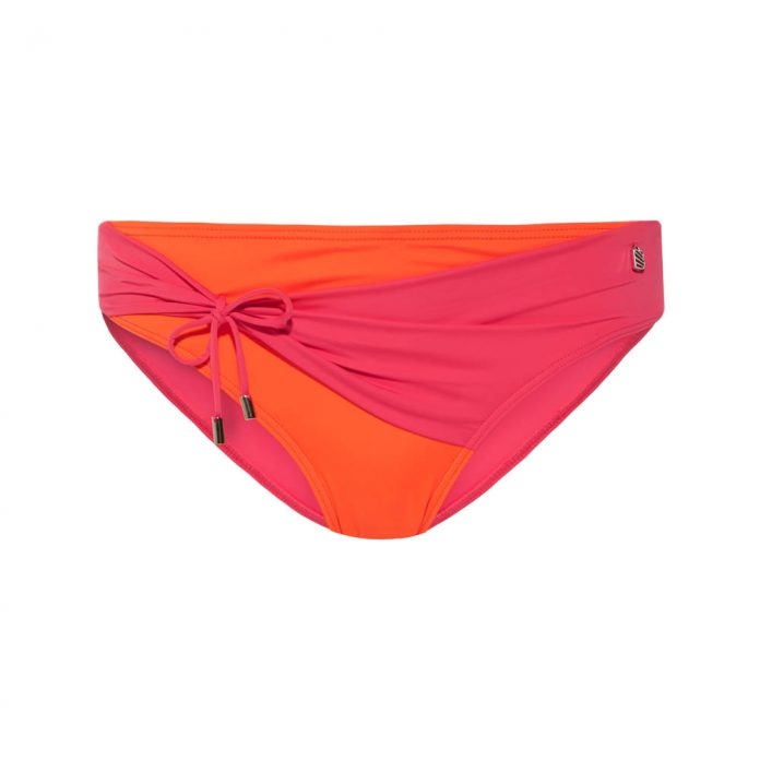 BEACHLIFE BIKINIBROEKJE HIGH WAIST BRIGHT ROSE - ROZE/ORANJE
