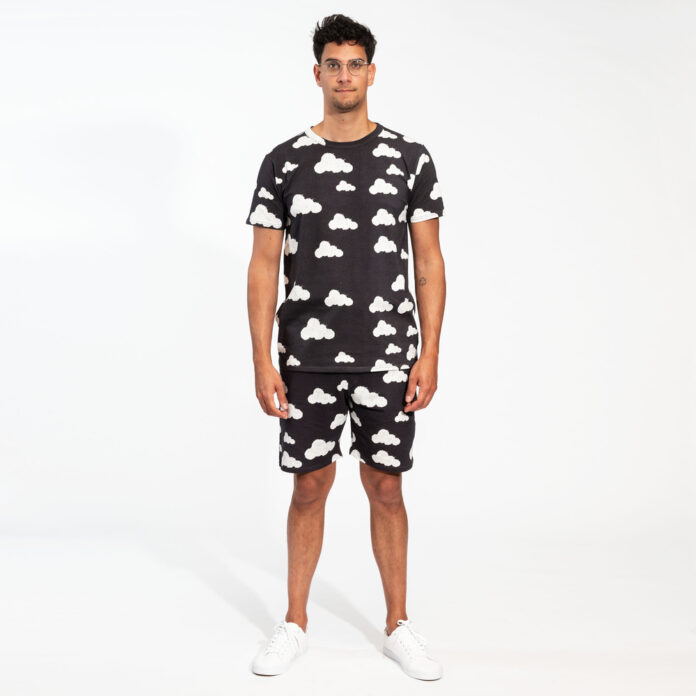 SNURK T-SHIRT HEREN WOLKEN - GRIJS