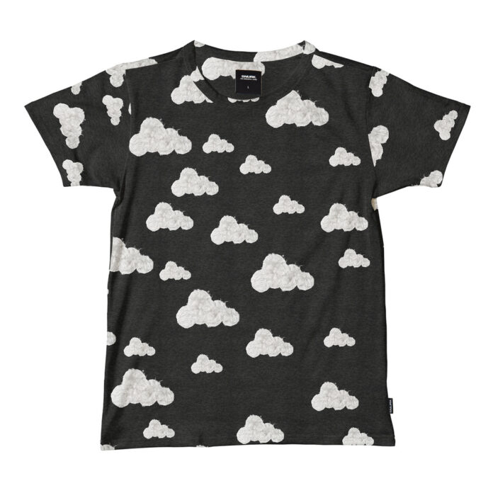 SNURK T-SHIRT HEREN WOLKEN - GRIJS