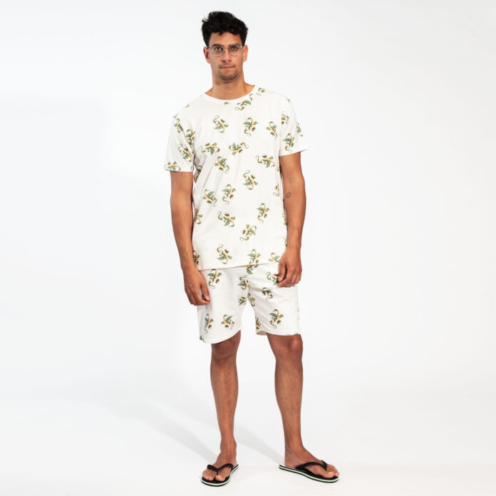 SNURK T-SHIRT UNISEX DRAAK - WIT
