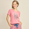 CHARLIE CHOE PYJAMA T-SHIRT MYSTIC PARADISE - ROZE