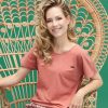 CHARLIE CHOE DAMES PYJAMA SHIRT EFFEN - ROZE