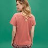 CHARLIE CHOE DAMES PYJAMA SHIRT EFFEN - ROZE