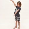 CHARLIE CHOE KIDS PYJAMASET KROKODIL - GRIJS