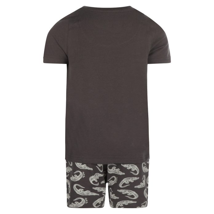 CHARLIE CHOE KIDS PYJAMASET KROKODIL - GRIJS