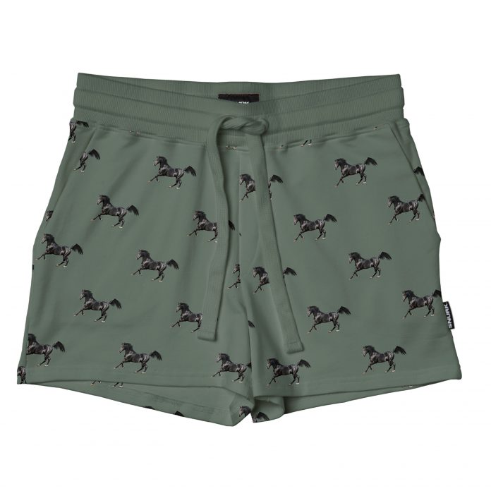 SNURK DAMES SHORT PAARDEN - GROEN