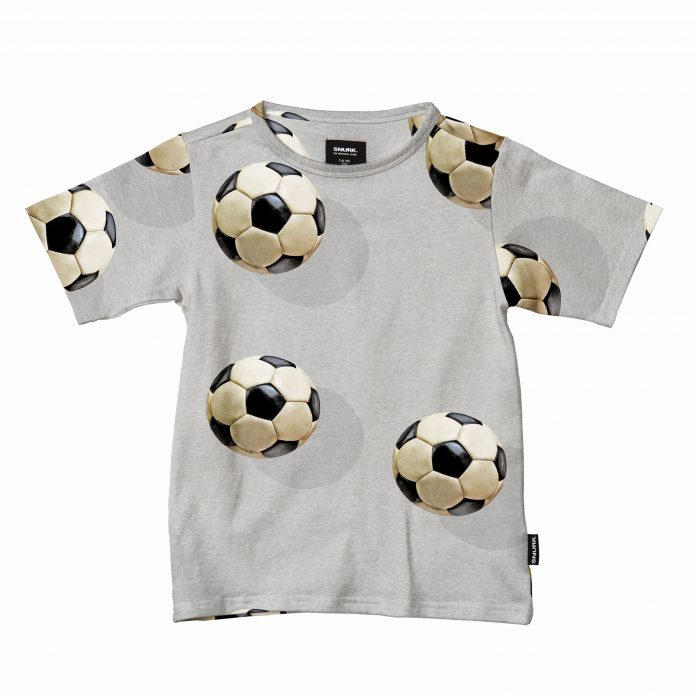 SNURK KIDS T-SHIRT VOETBAL - GRIJS