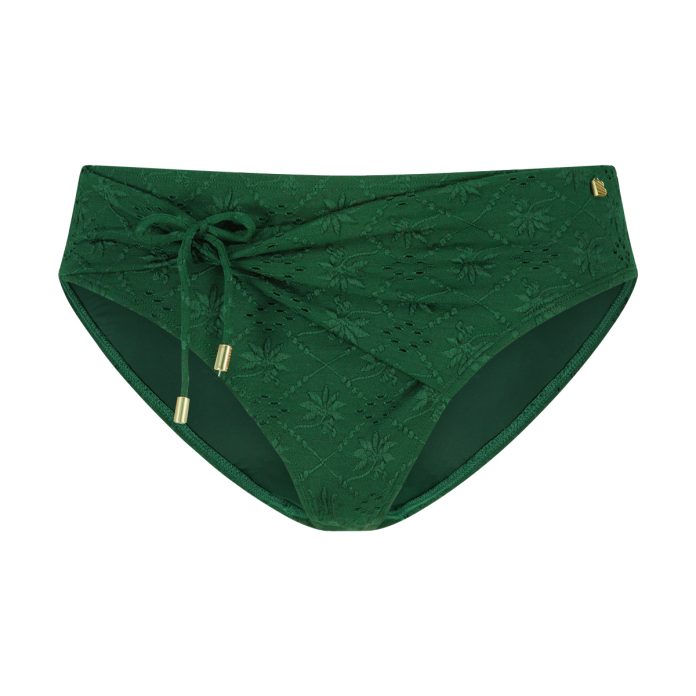 BEACHLIFE BIKINIBROEKJE TWIST HIGH EMBROIDERY - GROEN