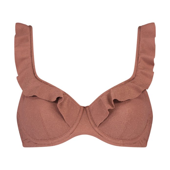 BEACHLIFE BIKINITOP WIRE ROUGE SHIMMER - ROZE